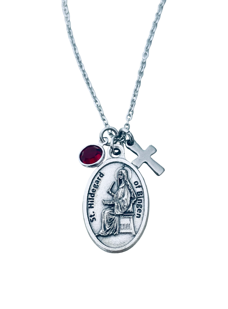 St. Hildegard of Bingen Necklace | Catholic Saint Medal Jewelry