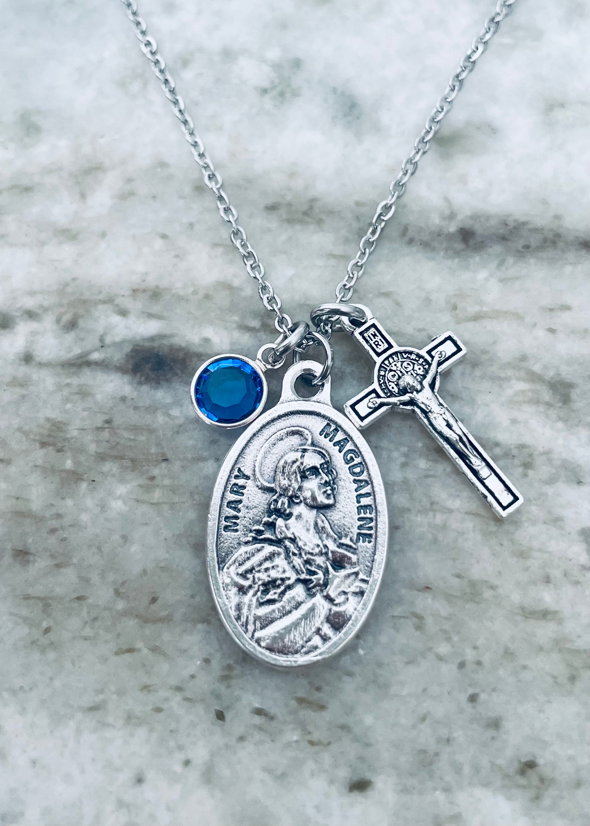 Saint Mary Magdalene Necklace | Silver Catholic Jewelry