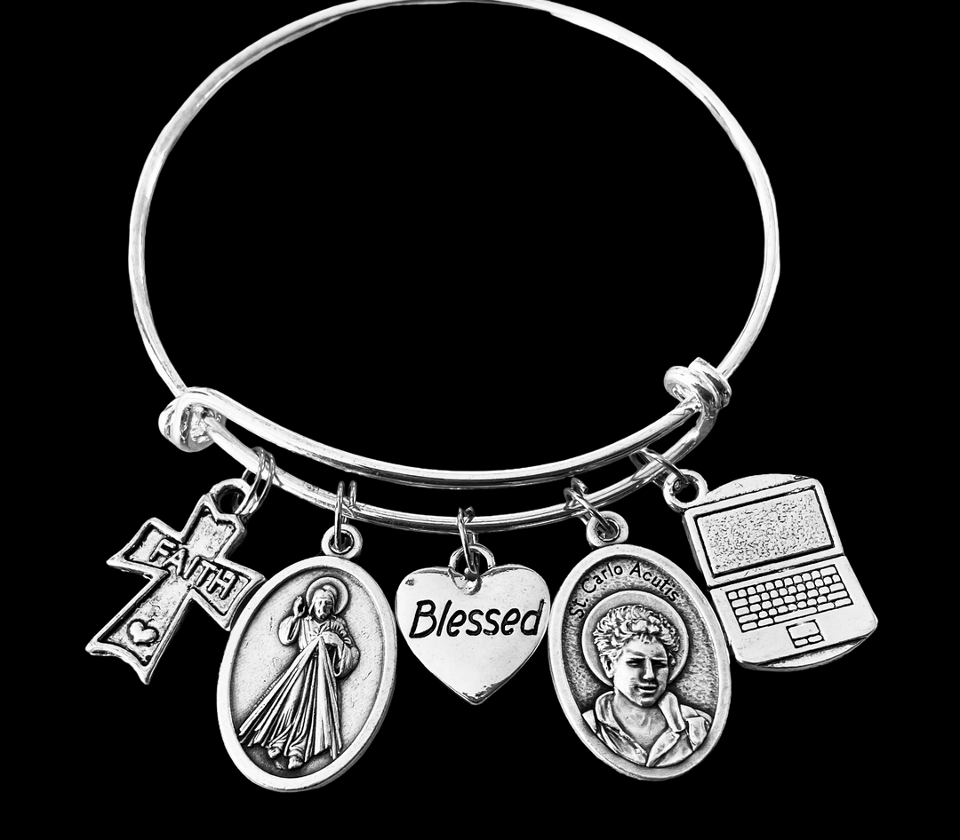 St. Carlo Acutis Faith Charm Bracelet – Catholic Bangle