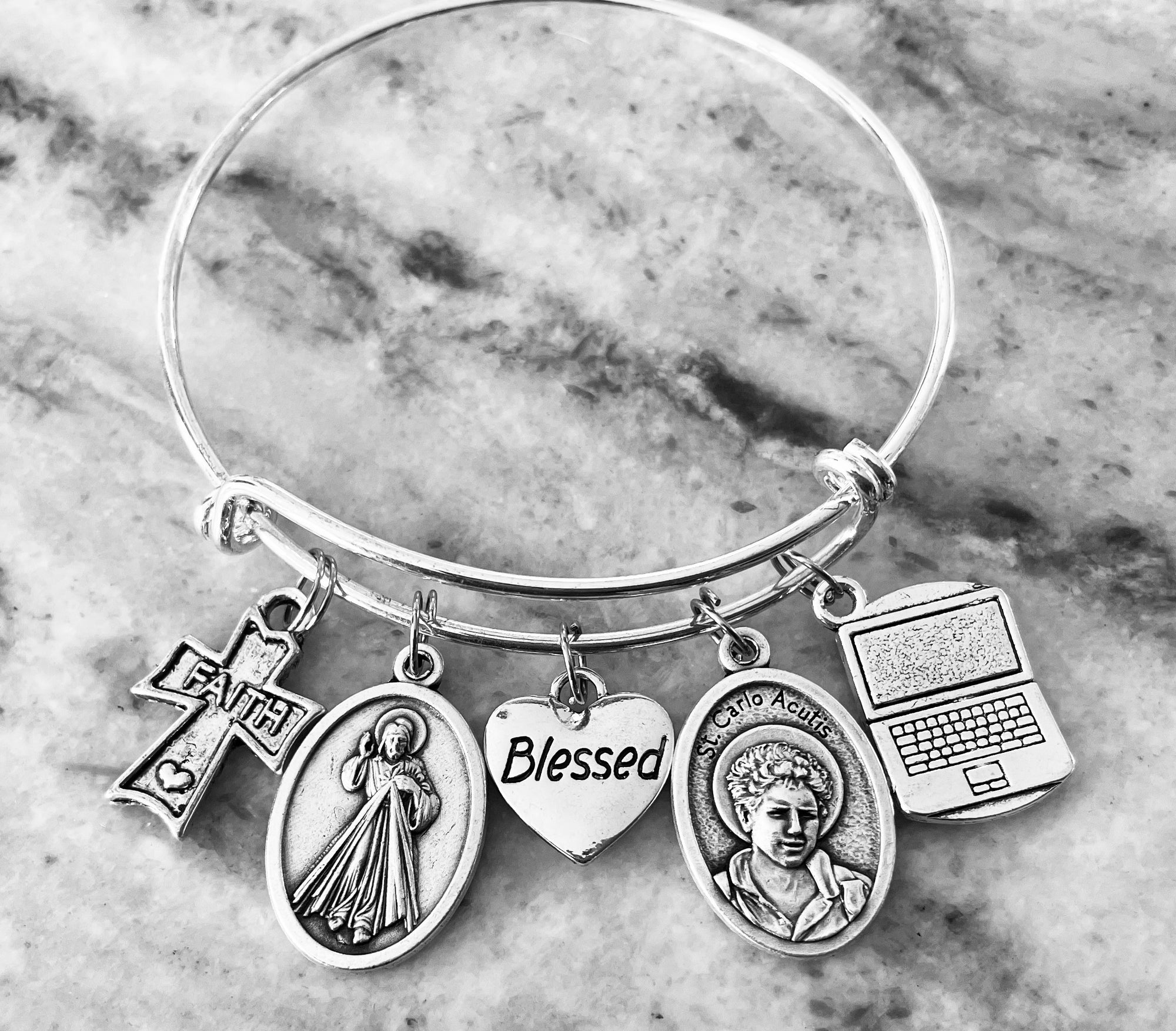 St. Carlo Acutis Faith Charm Bracelet – Catholic Bangle