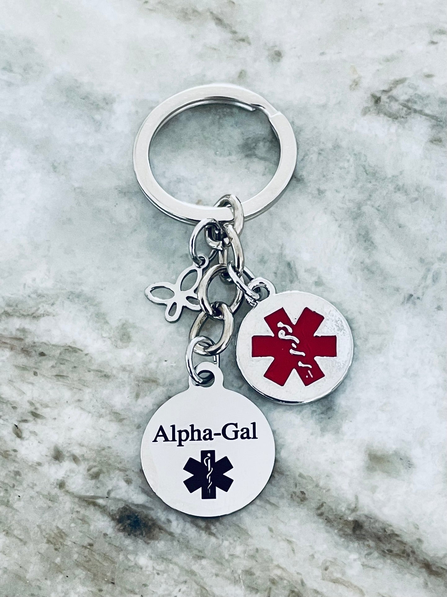 Alpha-Gal Medical Alert Keychain