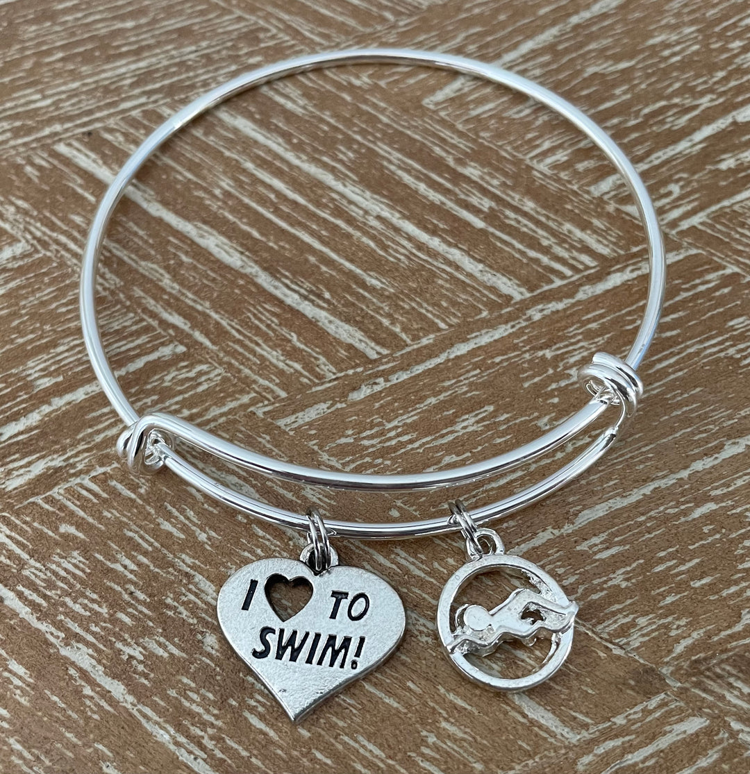Silver bracelet with &