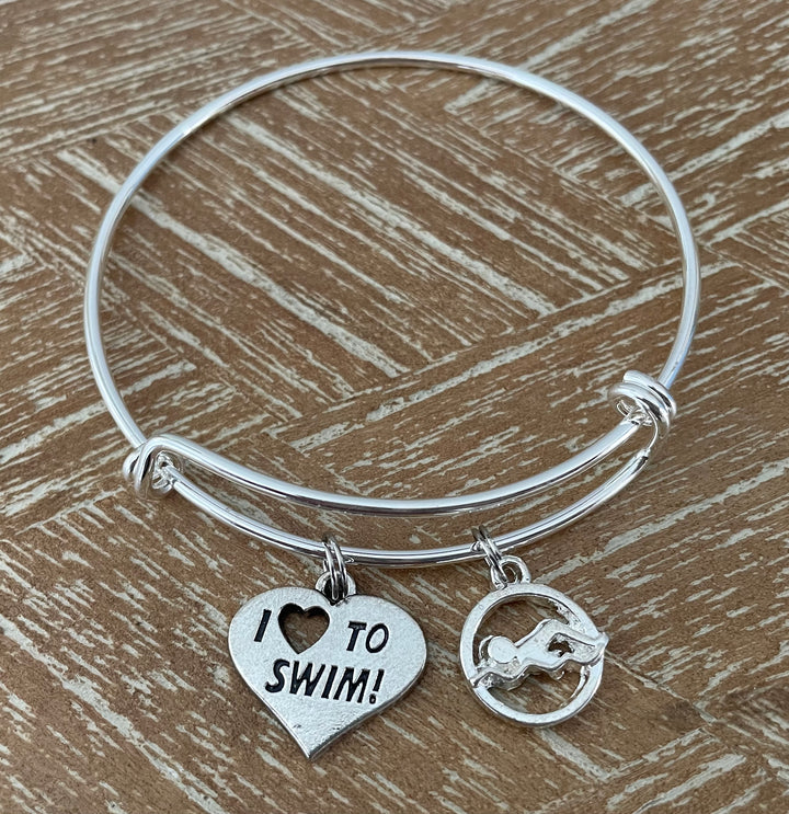 Silver bracelet with &