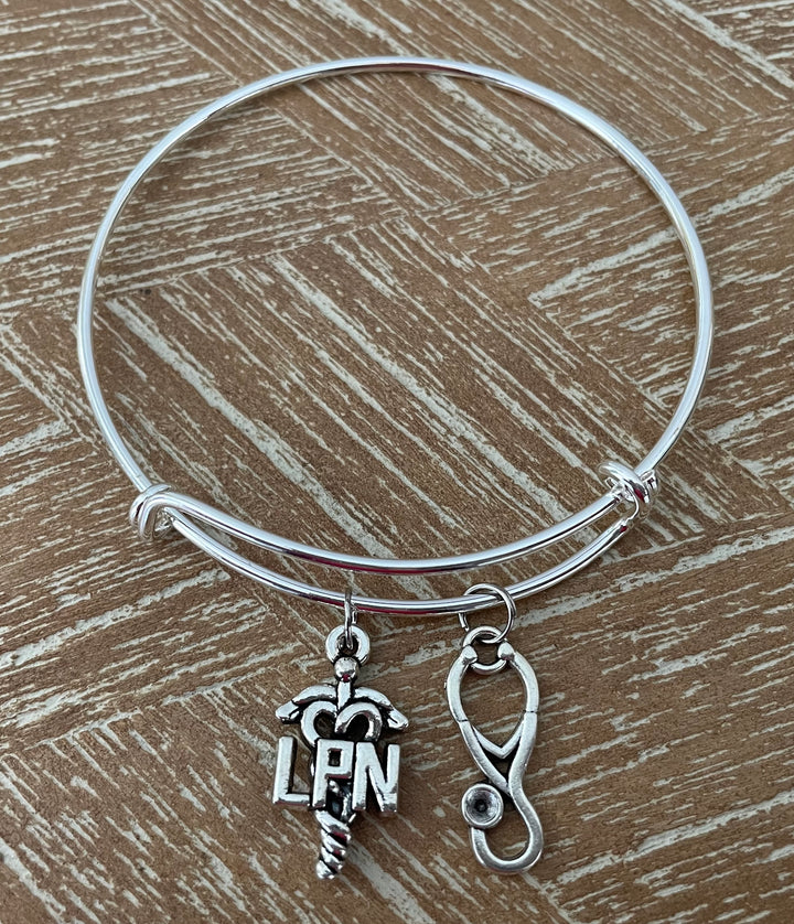 LPN Charm Bracelet | Licensed Practical Nurse Gift for LPN