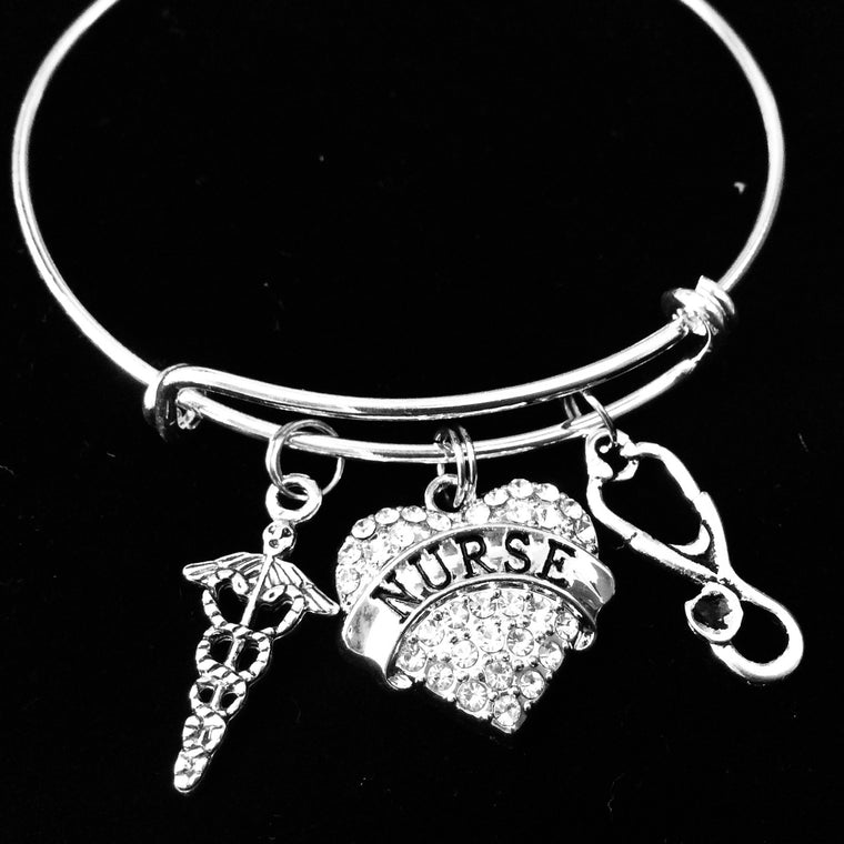 Gift for Nurses charm Bracelet RN jewelry 