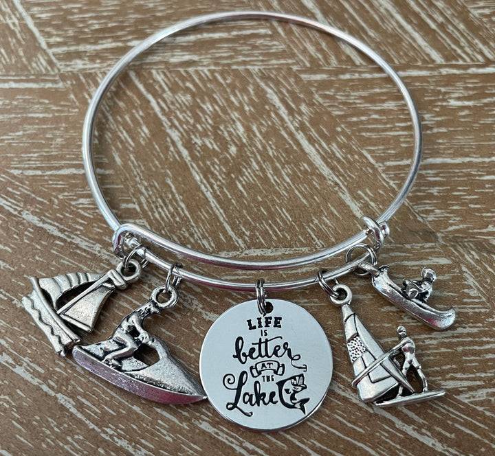 Life is Better at the Lake Charm Bracelet | Boating, Kayak &amp; Lake Gift