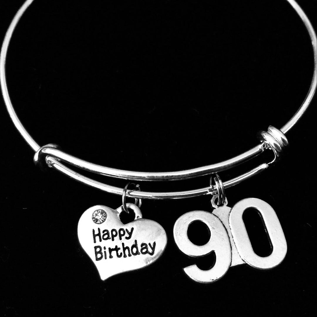 90th Birthday Gift for 90th Birthday Charm Bracelet