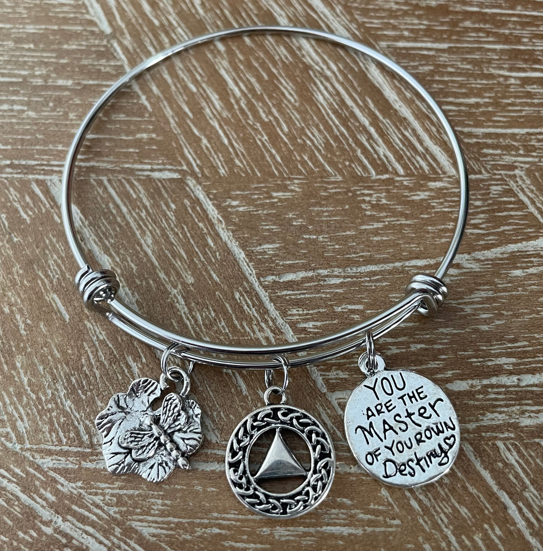 AA Charm Bracelet Recovery Gift for her AA Sponser Gift