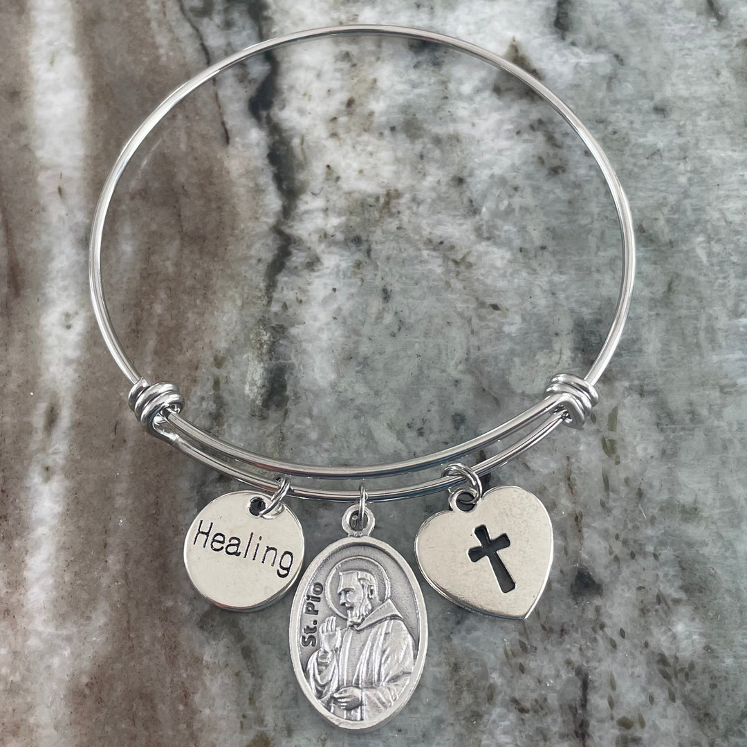 Saint Pio Medal Jewelry Bracelet