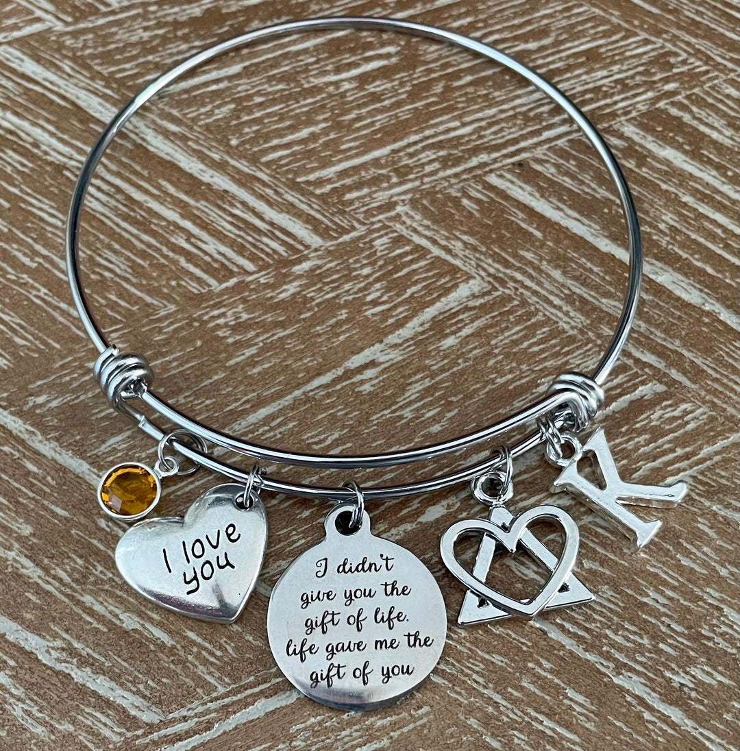 Adoption Bracelet – Gift of You Silver-Tone Charm Bangle
