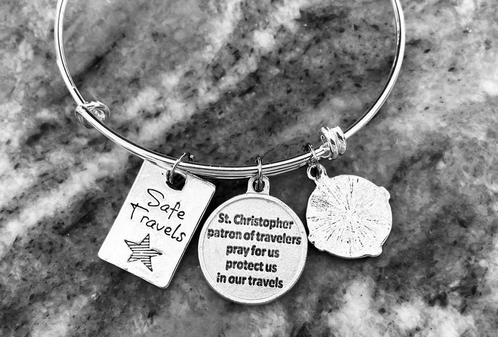 Saint Christopher Medal Charm Bracelet for Protection 