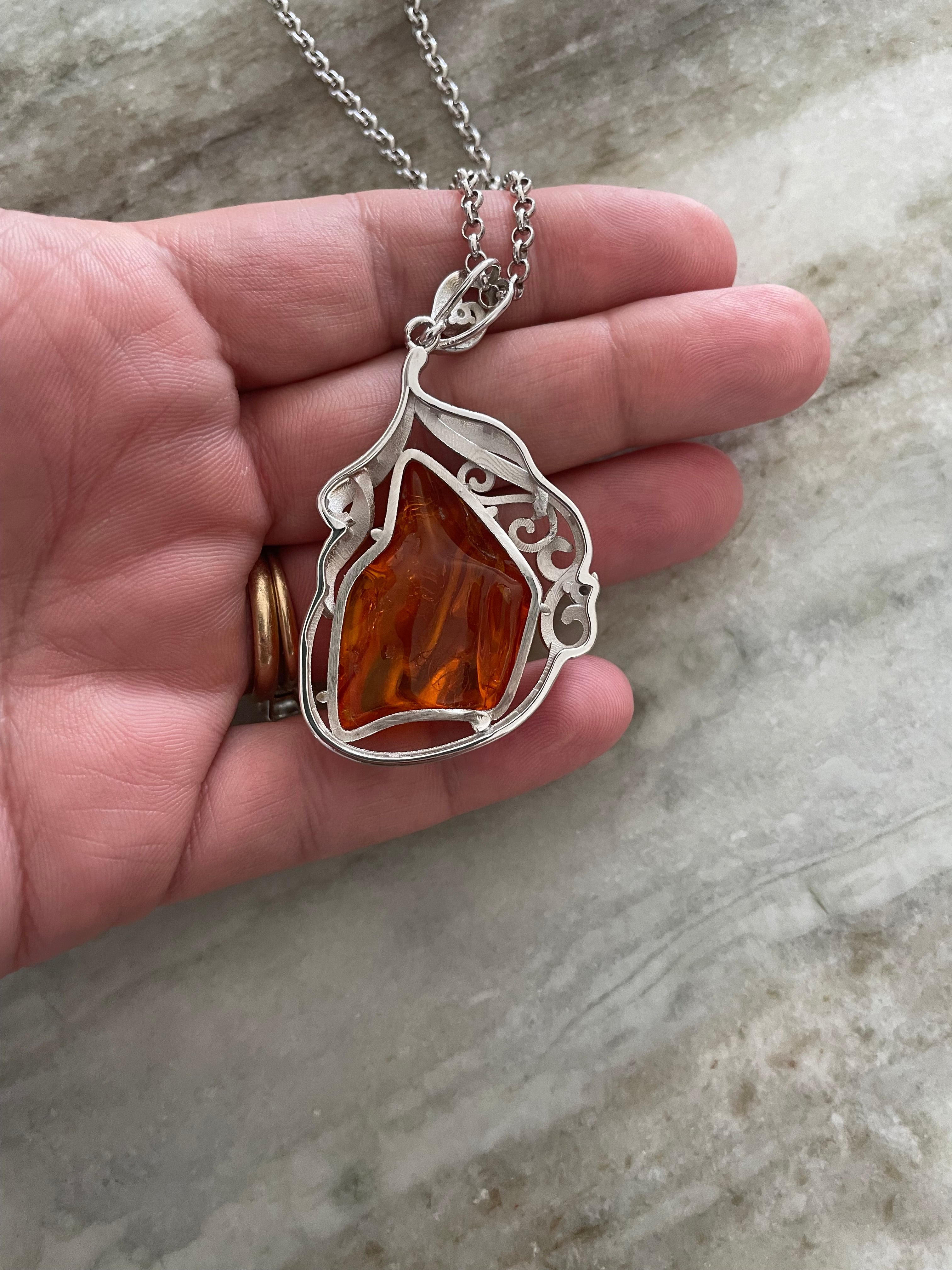Large Teardrop Amber Necklace, Classic Honey Amber Pendant, Fiery Amber  Necklace, Genuine Baltic Amber Necklace, Chunky Stone Necklace - Etsy
