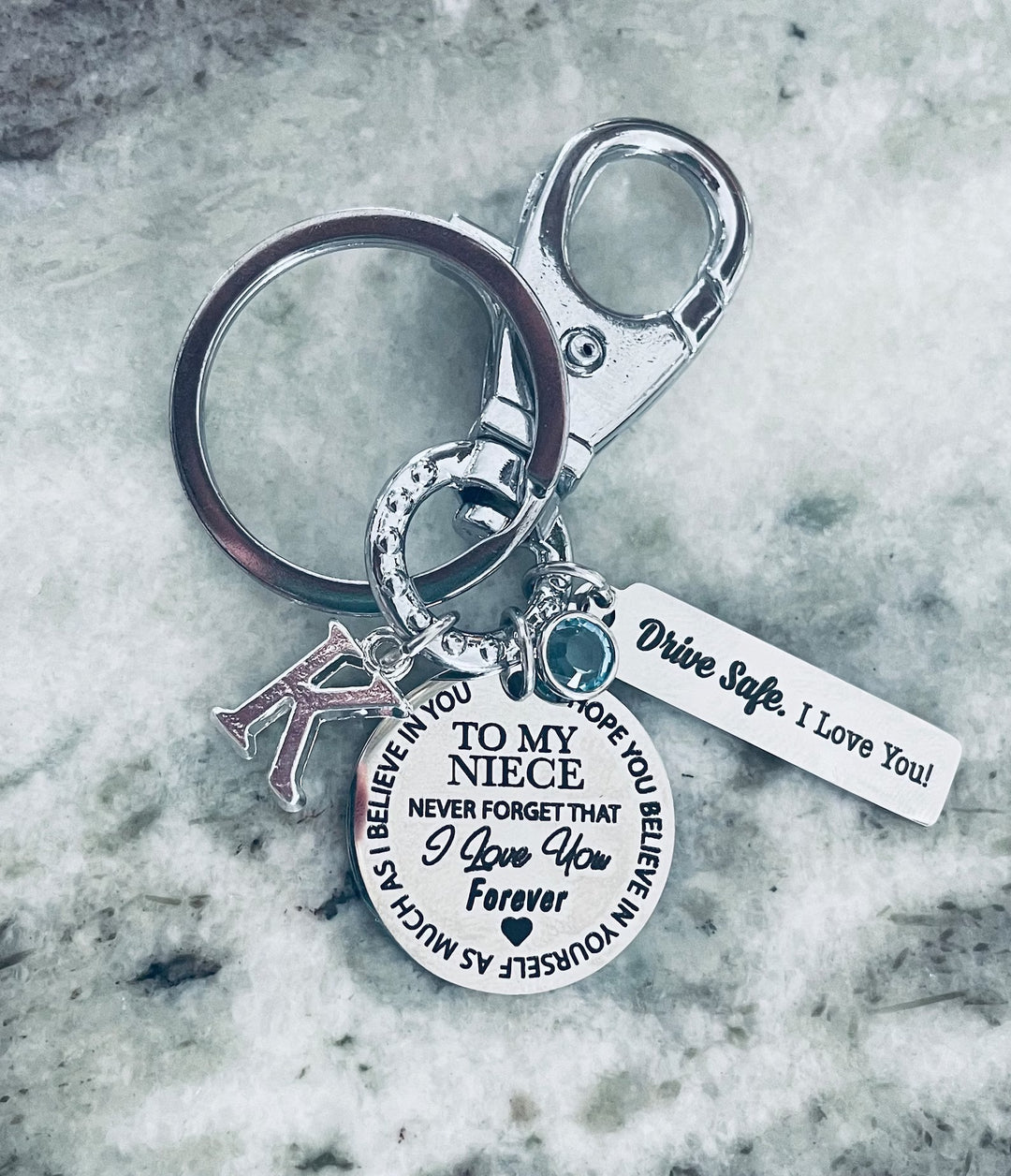 Keychain for Niece Inspirational Gift