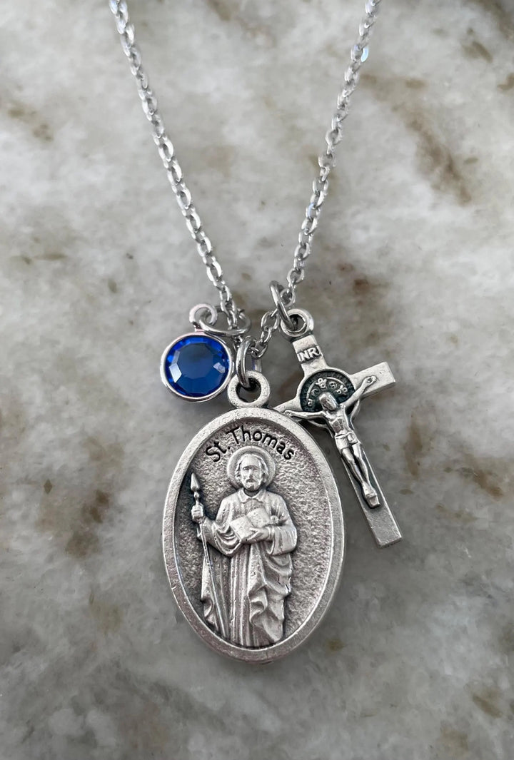 Saint Thomas Medal Apostle to Jesus Custom Charm Necklace 