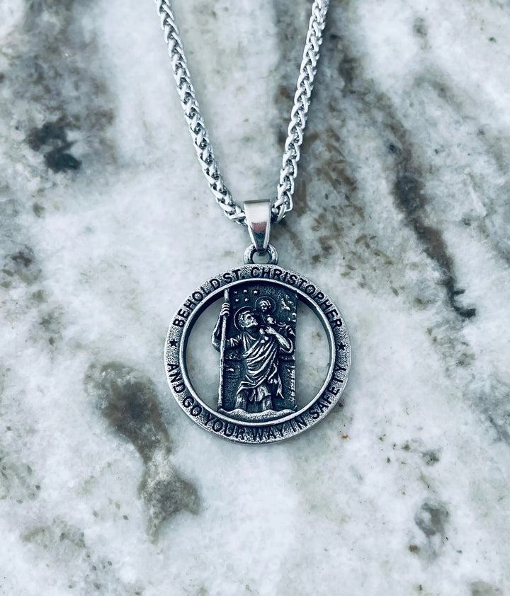 Saint Christopher MEdal Necklace for men