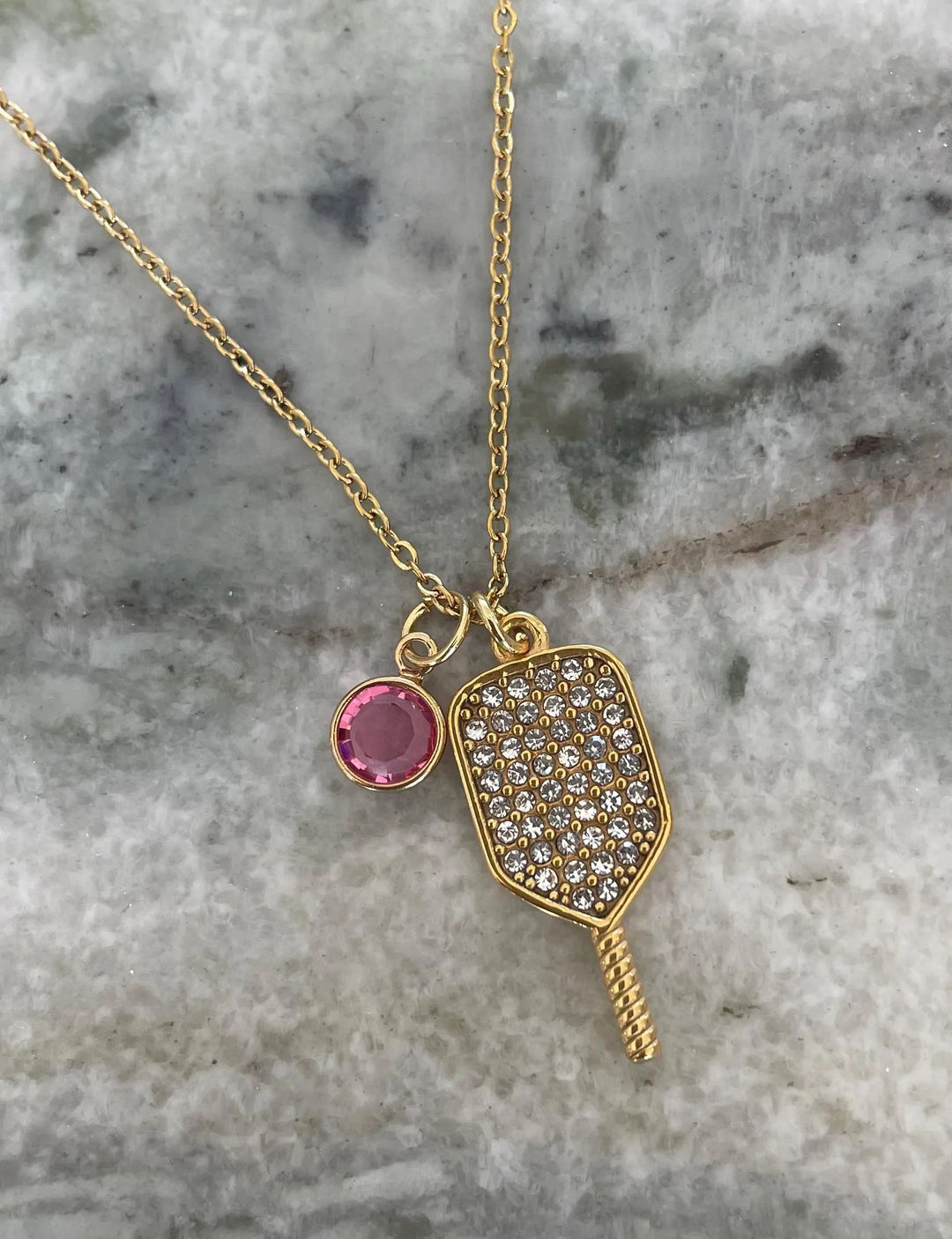 Gold Pickleball necklace Pickleball jewelry 