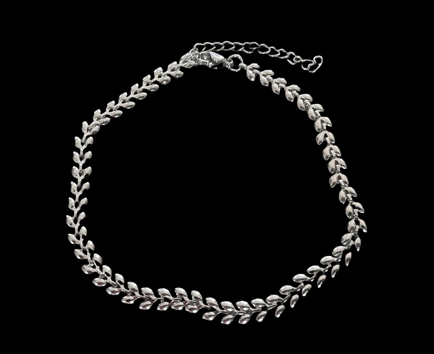 Silver Anklet waterproof 