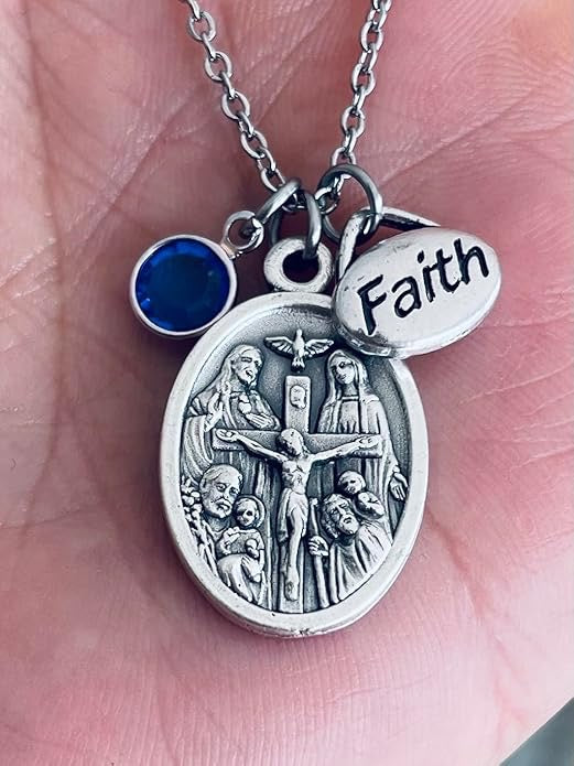 Catholic Holy Family Necklace, Faith Necklace
