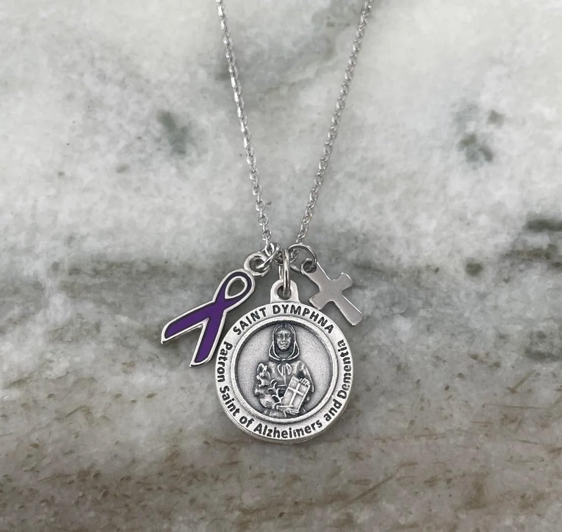 Saint Dymphna Patron Saint Necklace