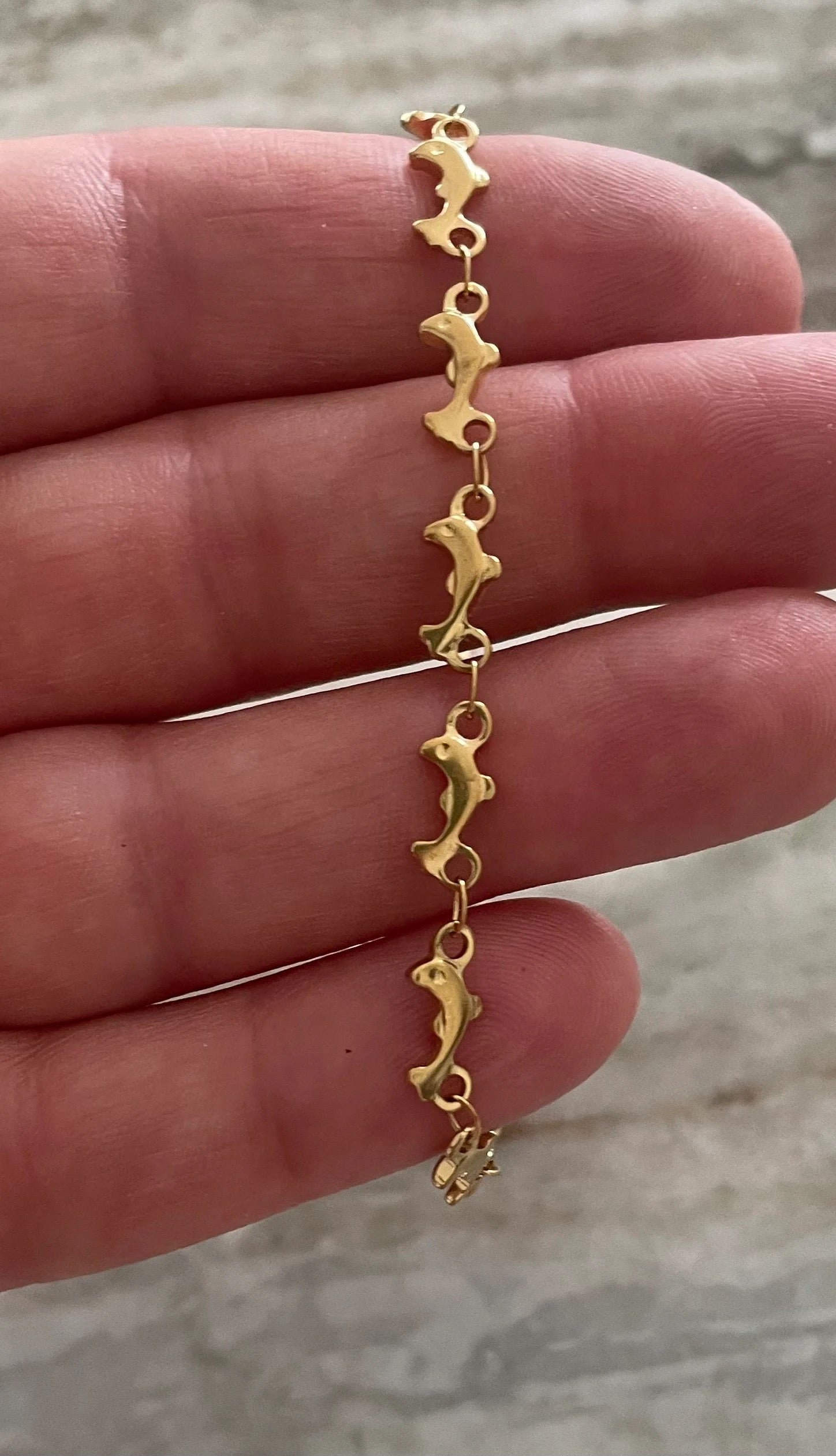 Gold Dolphin Anklet – Stainless Steel Beach Jewelry, Nautical Themed Dolphin Chain, Adjustable 9 Inch