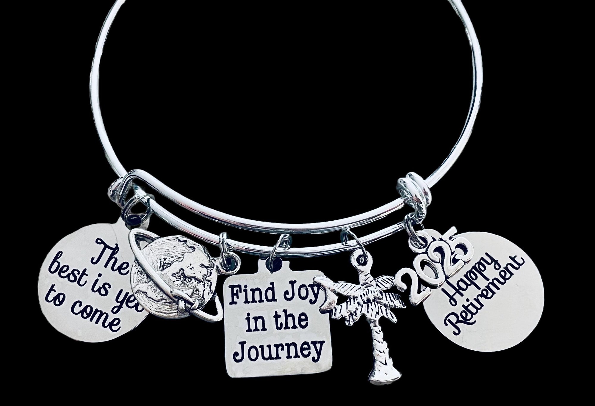Retirement Gifts for Women Charm Bracelet Beach Theme 2025 Retirement Gift