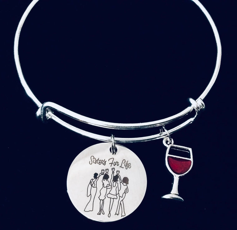 Sisters for Life Charm Bracelet for Group of Girlfriends