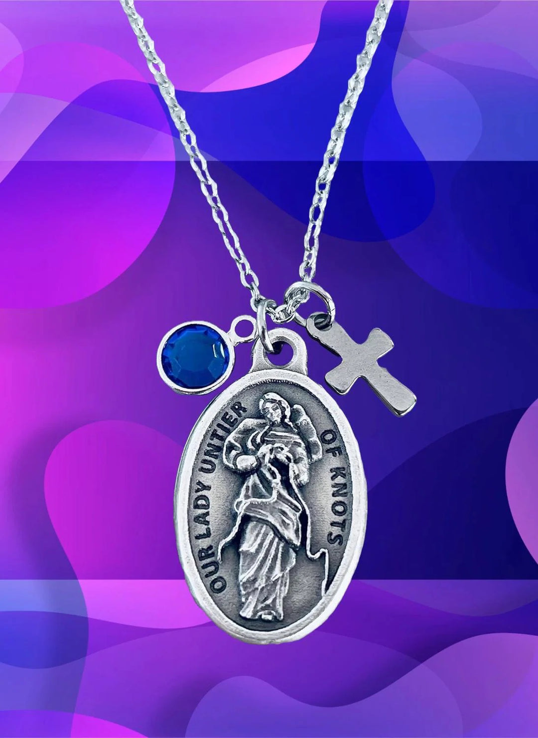 Mary Undoer of Knots Medal Necklace Our Lady Uniter of Knots 