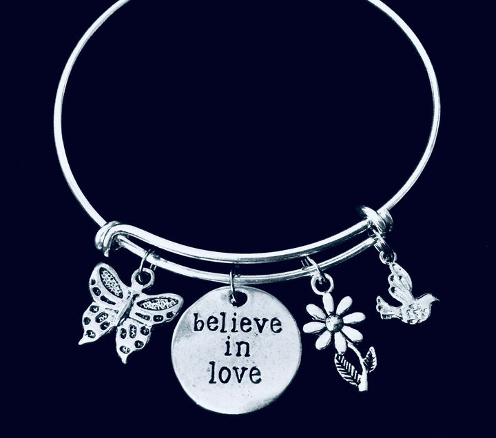 Believe in Love Charm Bracelet Love Jewelry 