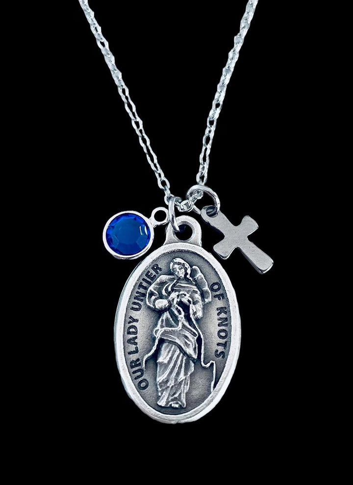 Our Lady Uniter of Knots Mary Undoer of Knots Medal Necklace