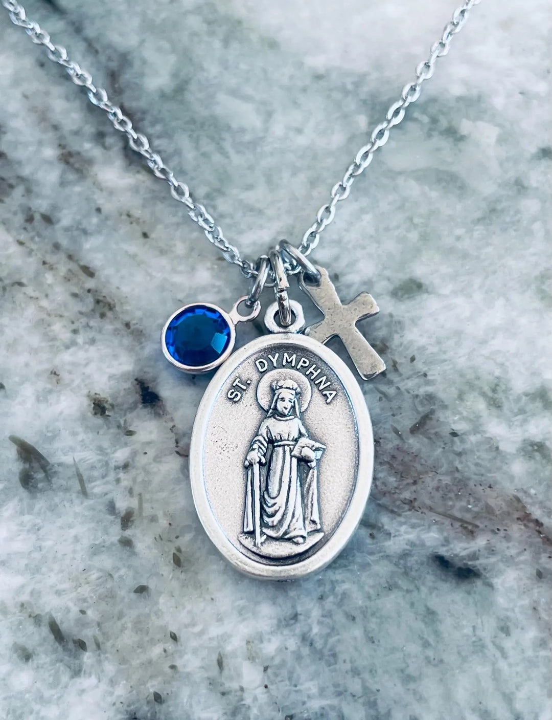 Catholic Saint Dymphna necklace Anxiety patron saint of mental health