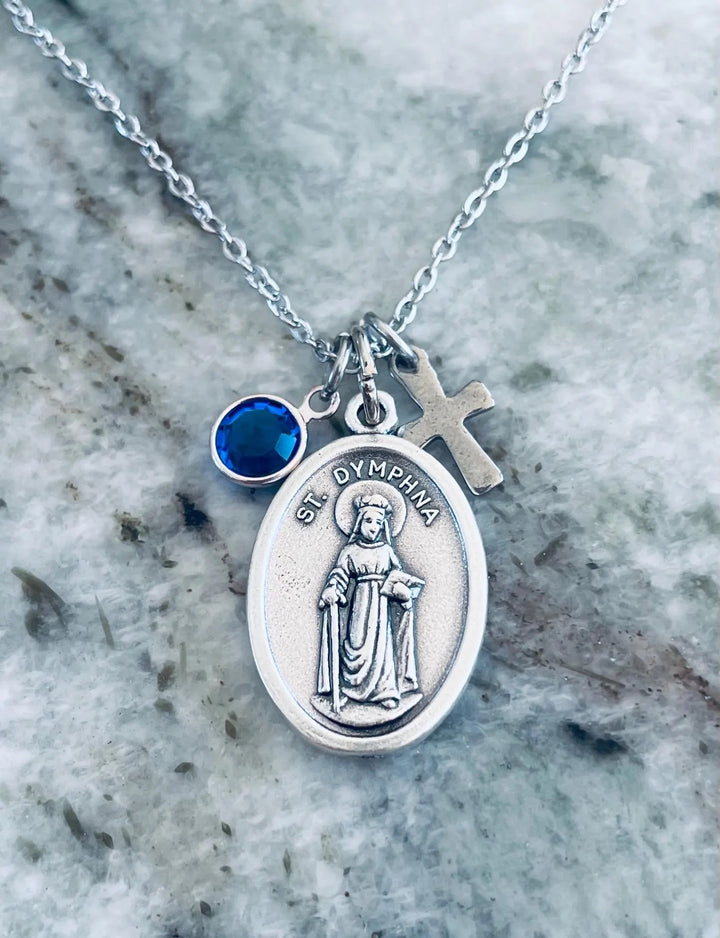 Catholic Saint Dymphna necklace Anxiety patron saint of mental health