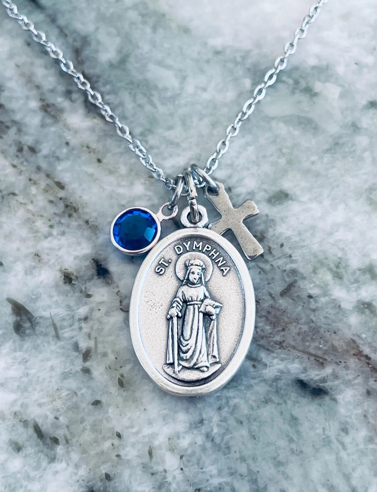 Catholic Saint Dymphna necklace Anxiety patron saint of mental health