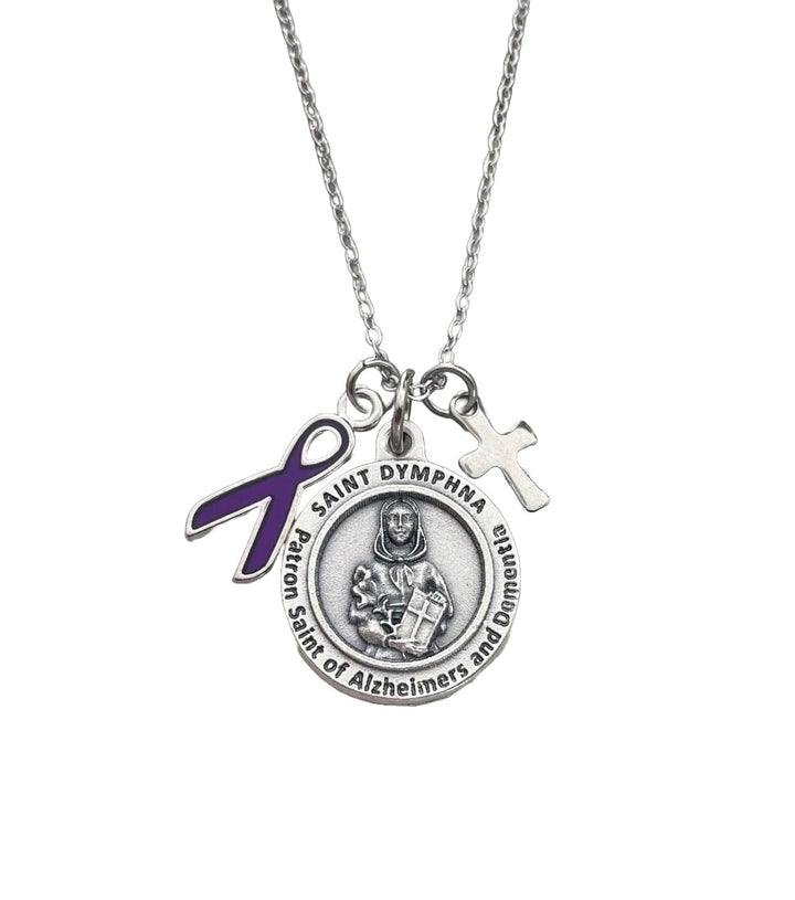 Saint Dymphna Patron Saint Necklace 