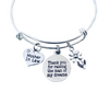 Mother in Law Thank you for Raising the Man of My Dreams Expandable Charm Bracelet Bangle Wedding Gift