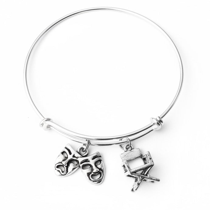 Drama Theater Bracelet Gift | Actor Director Charm Bangle | Theater Lover