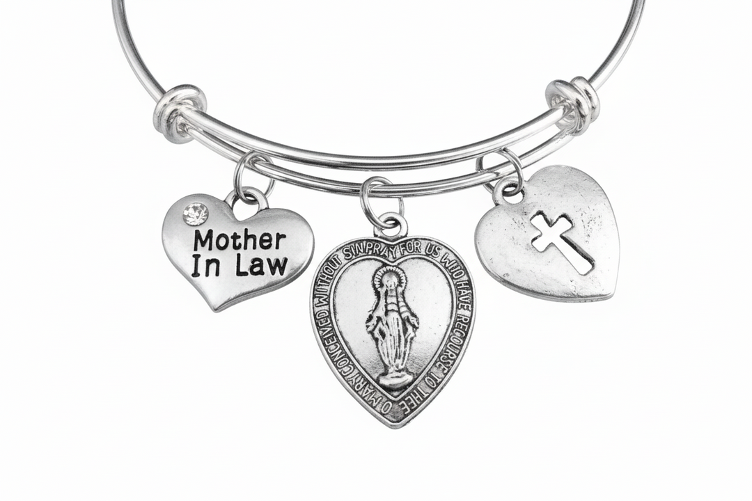 Silver bracelet with &