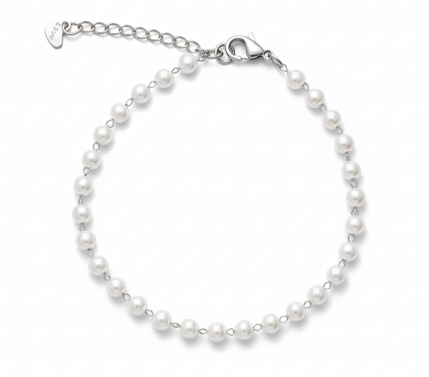 Pearl Anklet Stainless Steel 9 Inch with Extender | Pearl Ankle Bracelet