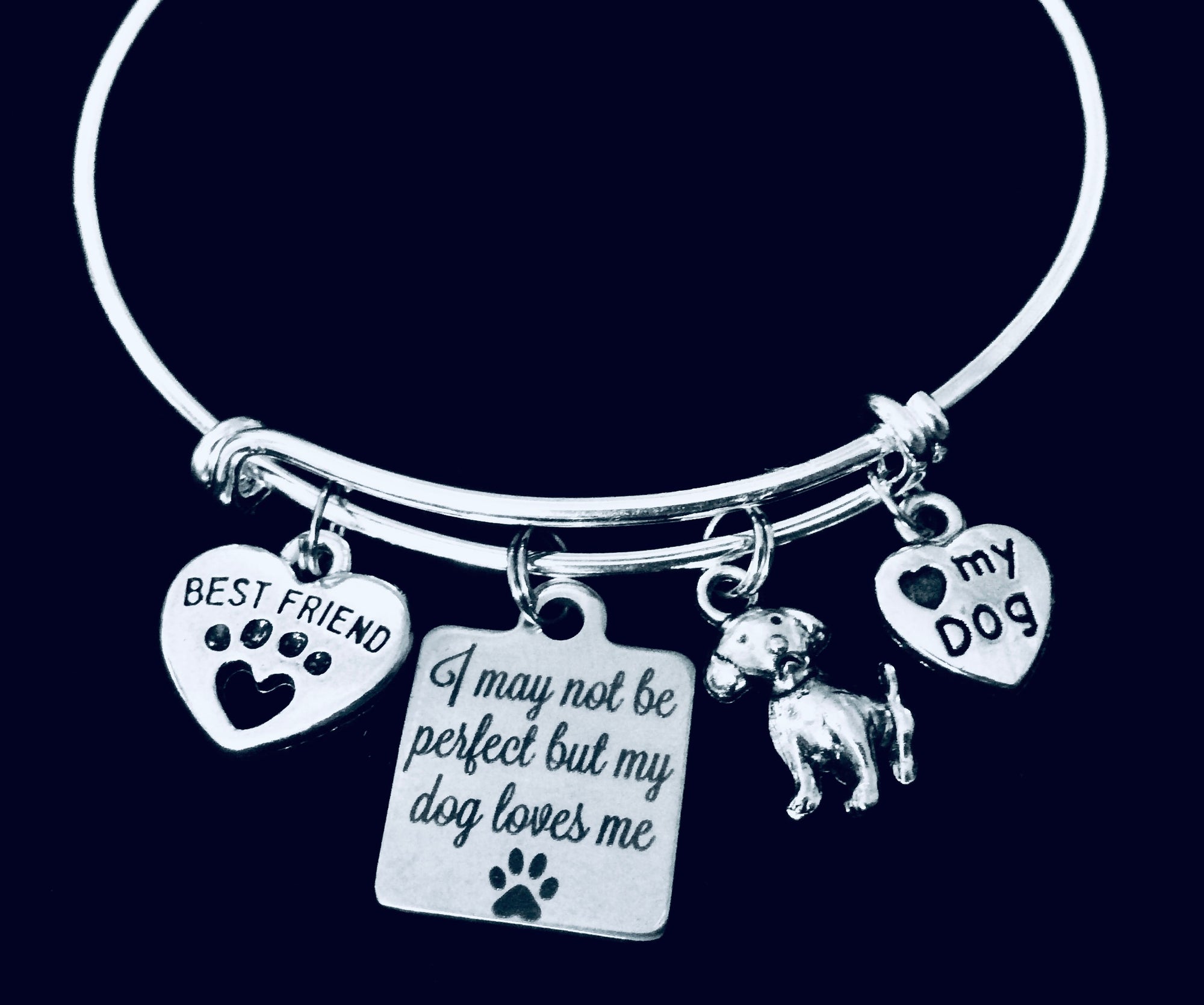 Gifts for Dog Lovers Gifts for Dog Mom I love my Dog Charm Bracelet 
