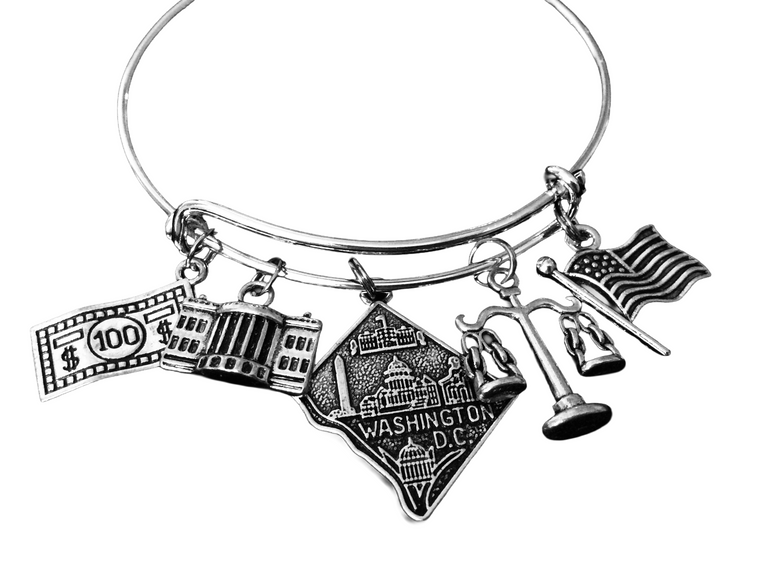 Washington D.C. Charm Bracelet – Patriotic Jewelry Gift