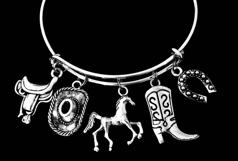 Horse Lover Cowboy Charm Bracelet Charm Bracelet 