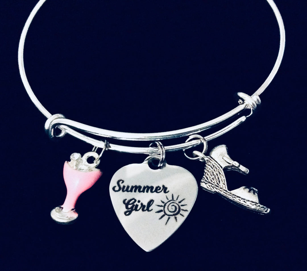 Summer Girl Jewelry Expandable Charm Bracelet 