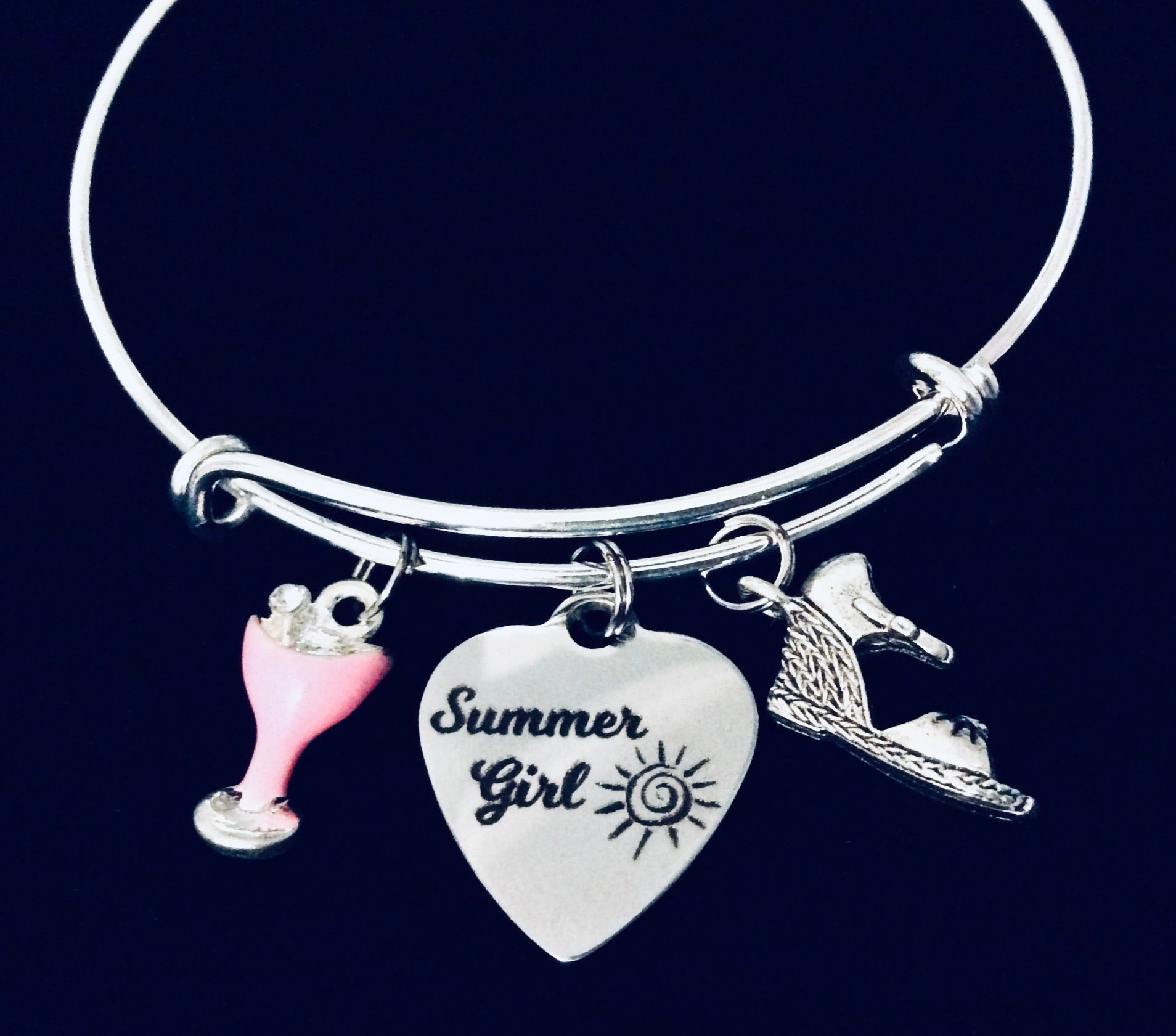 Summer Girl Jewelry Expandable Charm Bracelet 