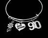 90th Birthday gift for her 90th Birthday Charm Bracelet 