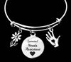 Special Needs Assistant Expandable Charm Bracelet Helping Hand Gift