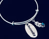 Serenity Charm Bracelet Turquoise Feather Silver Adjustable Bangle