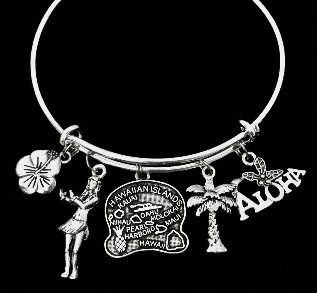 Hawaii Char Bracelet Hawaii Themed Jewelry Hawaiian Vacation 