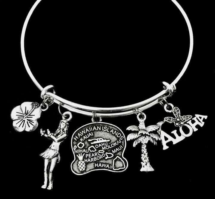 Hawaii Char Bracelet Hawaii Themed Jewelry Hawaiian Vacation 
