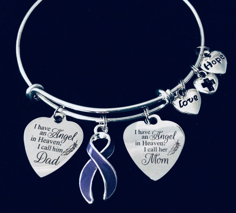 Mom and Dad Memorial Charm Bracelet for Daughter 