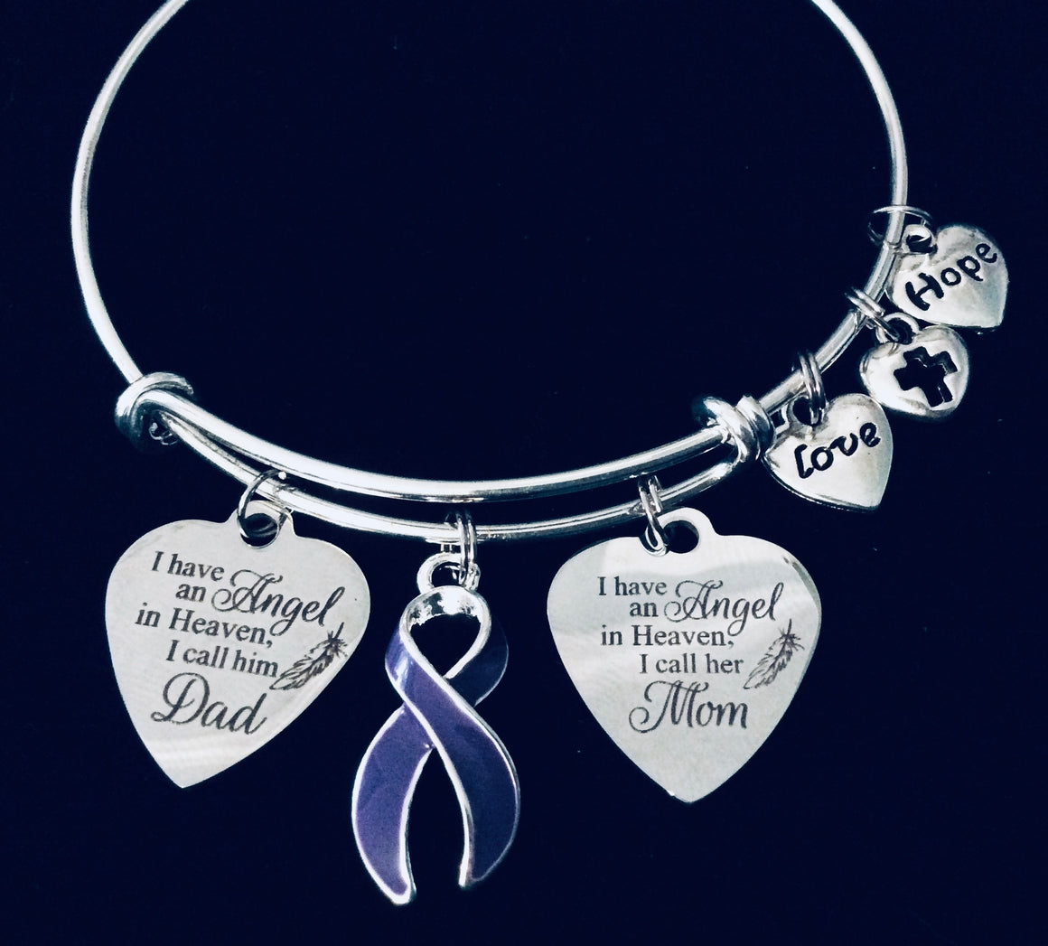 Mom and Dad Memorial Charm Bracelet for Daughter 