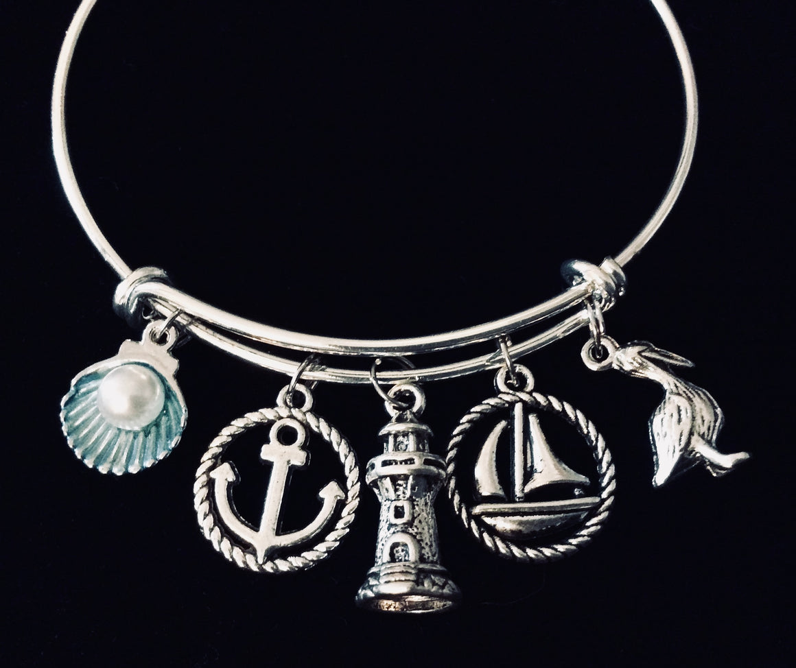 Nautical Charm Bracelet Lighthouse jewelry 